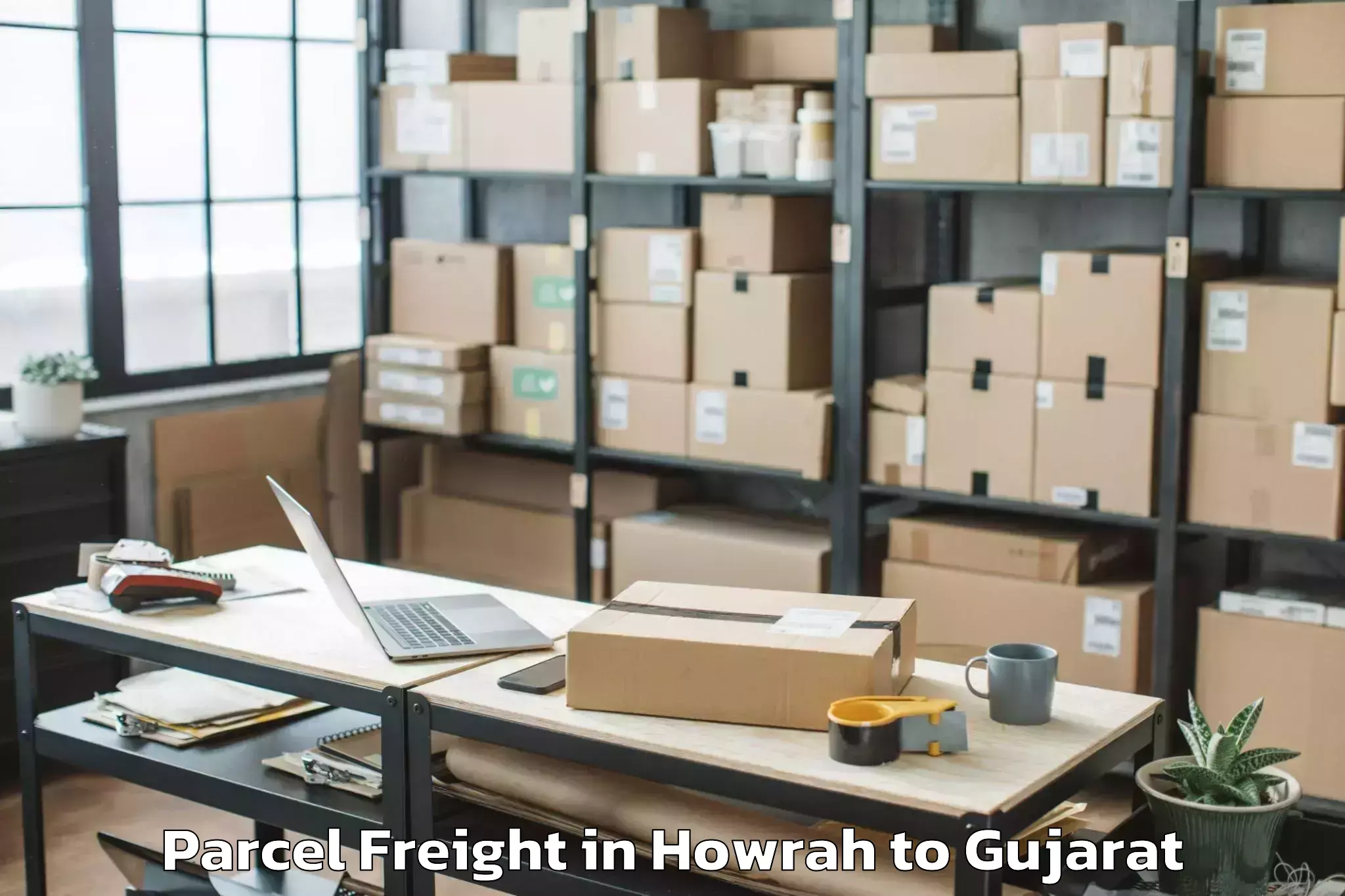 Discover Howrah to Dantiwada Parcel Freight